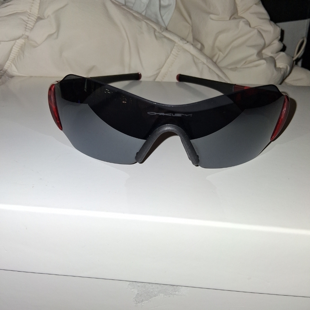 Oakley Black and Red Performance Sunglasses